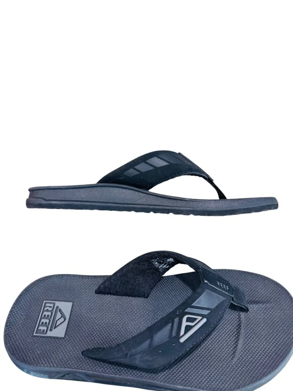 Reef Mens 7 Phantom Black Flip Flops Thong Beach Comfort Sandals Travel Casual